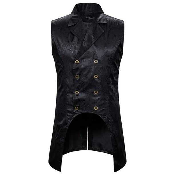 Men's Stylish Designer Premium Casual Double Breasted Steampunk  Vest